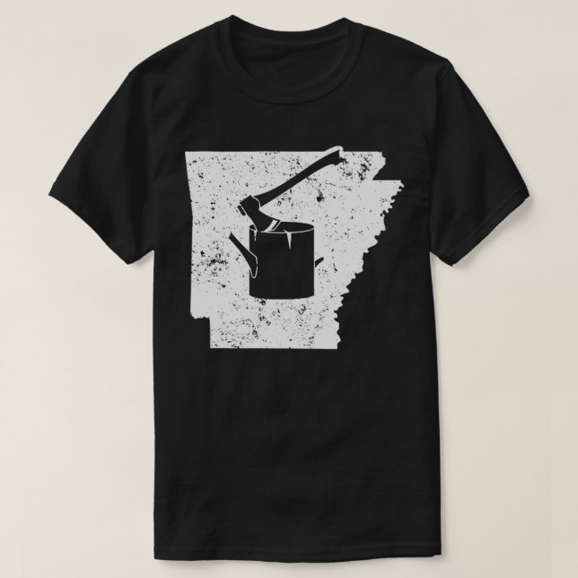 T-shirt Ax Logging Shirt Arkansas Shirt Forestry 1 (Design devant)