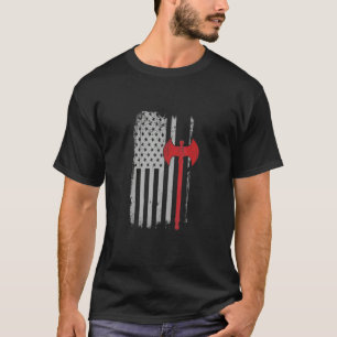T-shirt Ax viking du drapeau américain