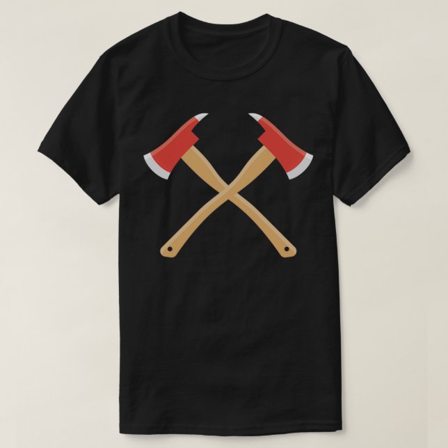 T-shirt Axes des pompiers (Design devant)