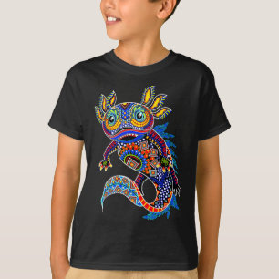 T-shirt Axolotl Art Aztec Mexicain Salamander Mexique Cinc