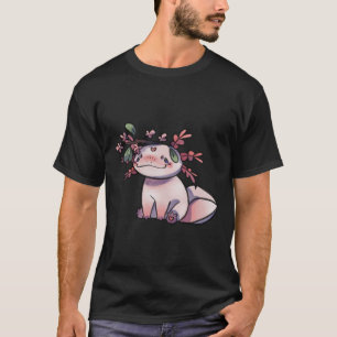 T-shirt Axolotl aux fleurs