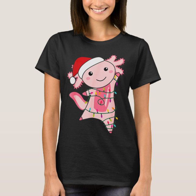 T-shirt Axolotl Christmas Fairy Light Christmas Axolotl  (Devant)