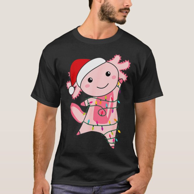 T-shirt Axolotl Christmas Fairy Light Christmas Axolotl  (Devant)