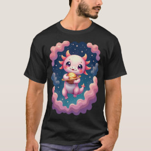 T-shirt Axolotl Cosmique Explorateur Spatial Alien Mignon