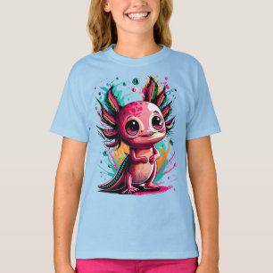 T-Shirt Axolotl Cute Axolotl Salamandre colorée