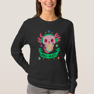 T-shirt Axolotl Dice For Dragons D20 Rpg Gamer Imaginaire