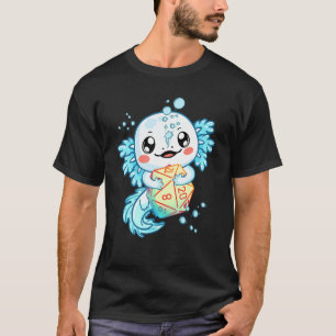 T-shirt Axolotl Dice Pour Dragons D20 Rpg Jeu Hommes Femme