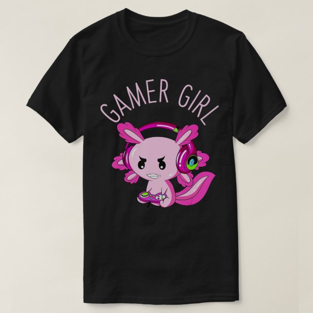 T-shirt Axolotl Fille Vêtements Drôle Gamesolotl Pour Fill (Design devant)