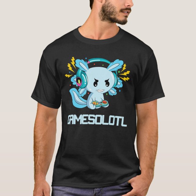 T-shirt Axolotl Gamesalotl Jeu Axolotl Enfants Garçons Fil (Devant)