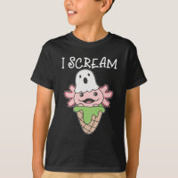 Axolotl Halloween Ghost I hurle Ice Pun