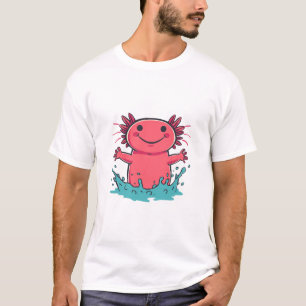 T-shirt Axolotl joyeux dans une éclaboussure d'eau