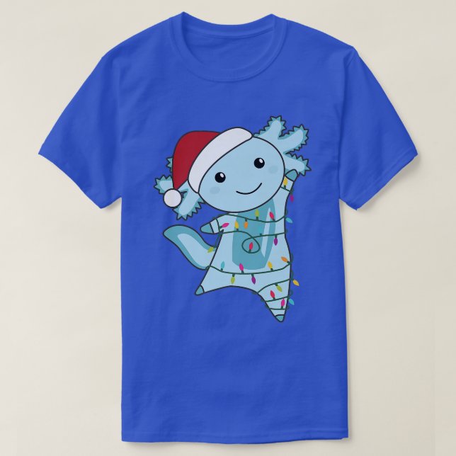 T-shirt Axolotl Joyeux Noël Fée Lumières Sweet Animaux (Design devant)