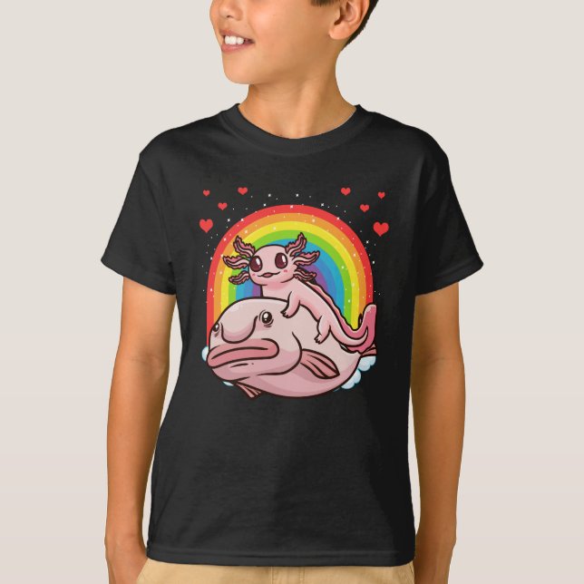 T-shirt Axolotl Kawaii Blobfish (Devant)