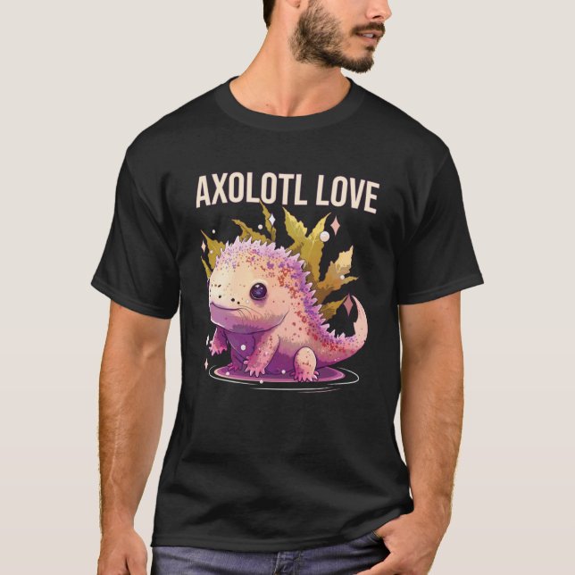 T-shirt Axolotl Love Amphibian Mexicain Marche Poisson Axo (Devant)