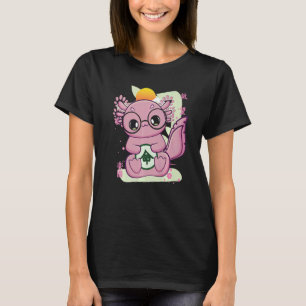 T-shirt Axolotl Mignon Avec Kanji De La Vie Et Culture Jap