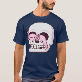 T-shirt Axolotl mignon dans le crâne