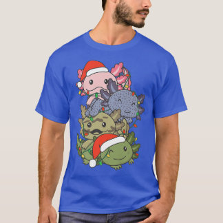 T-shirt Axolotl Noël Arbre de Noël Animaux Sweet Axo