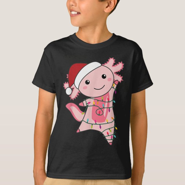 T-shirt Axolotl Noël Fée Lumière Noël Axolotl (Devant)