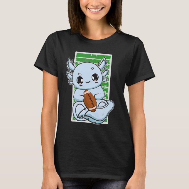 T-shirt Axolotl Plays Fantasy Football For Coach Center Gu (Devant)