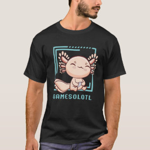 T-shirt Axolotl Poisson Jouant aux Jeux Vidéo Lézard Games