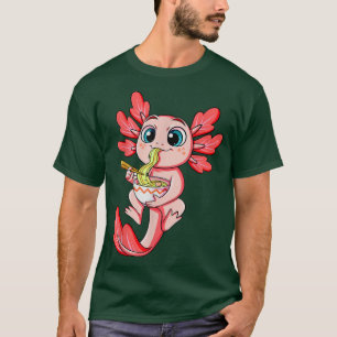 T-shirt Axolotl Ramen Kawaii Japonais Anime Noodle Art