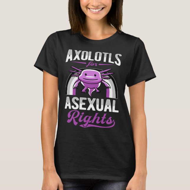 T-shirt Axolotls For Asexual Rights Asexual Pride Rainbow  (Devant)