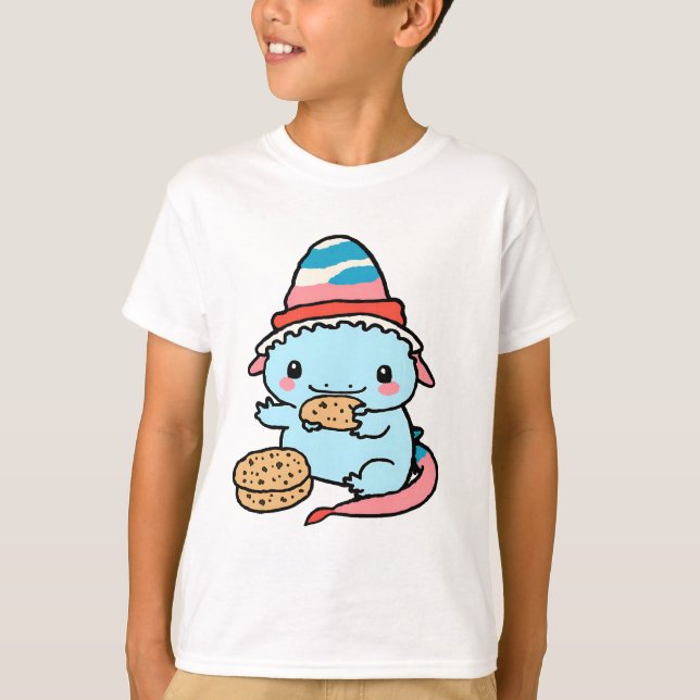 T-shirt axolottes bleus mignons sweatshirt de noël (Devant)