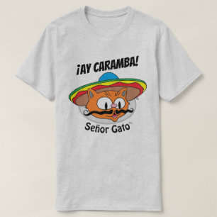 T-shirt AY CARAMBA ! Cartographie Cat Señor Gato™ recto