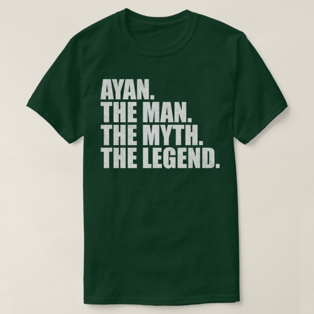 T-shirt Ayan Ayan Nom Ayan prénom (Design devant)