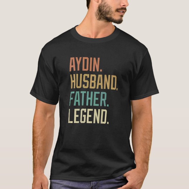T-shirt Aydin Husband Father Legend Father's Day Retro (Devant)