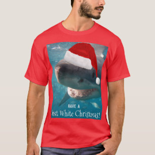 T-shirt Ayez un grand requin blanc de Noël amusant