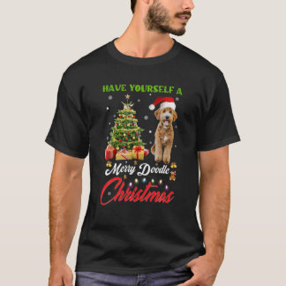 T-shirt Ayez un joyeux Doodle Noël Goldendoodl