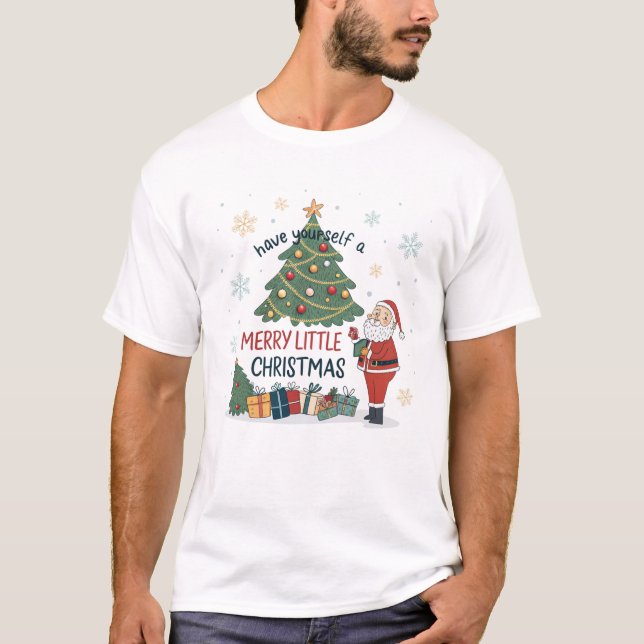 T-shirt Ayez un joyeux petit Noël (Devant)