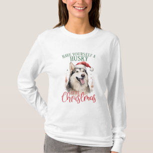 T-shirt Ayez Un Petit Noël Husky
