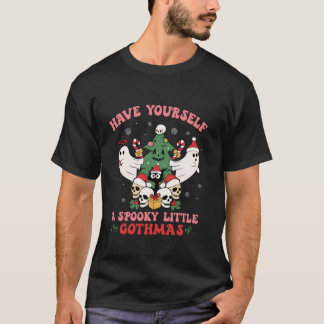 T-shirt Ayez Vous Éffrayant Petit Gothmas Fantôme Noël