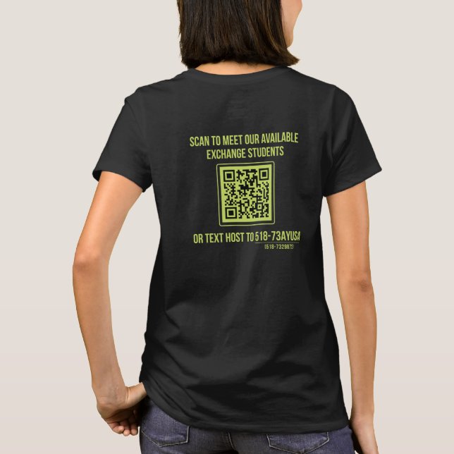 T-shirt Ayusa Laisser l'aventure commencer QR Code (Femmes (Dos)
