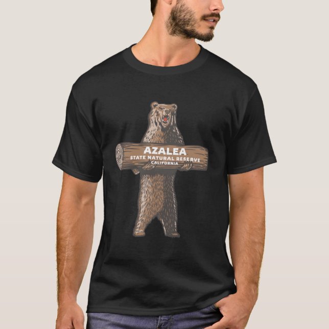 T-shirt Azalea State Réserve naturelle Californie Ca Bear  (Devant)