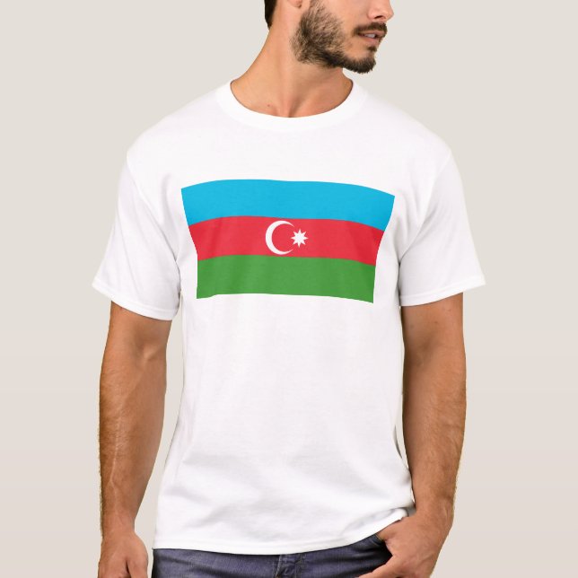 T-shirt Azerbaijan Flag T-Shirt, Patriotic T-Shirts, (Devant)