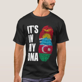 T-shirt Azerbaijani And Kiribati Mix DNA Heritage Flag