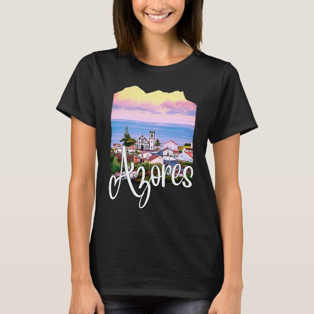 T-shirt Azores Portugal Portuguese Roots Azores Souvenirs (Devant)