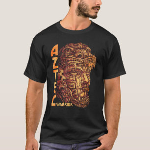 T-shirt Aztec Guerrier Roi Mexicain Art Amérindien Mayas