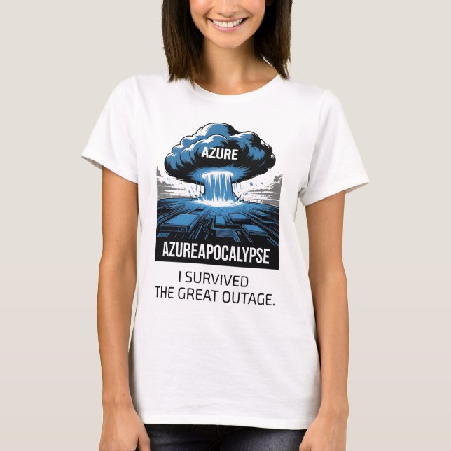 T-shirt Azure Apocalypse – I Survived the Great Outage (Devant)