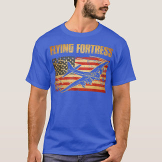 T-shirt B17 Forteresse volant Drapeau américain Patriot