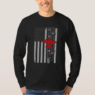 T-shirt B-17 Forteresse volant Avion Drapeau Américain Pis
