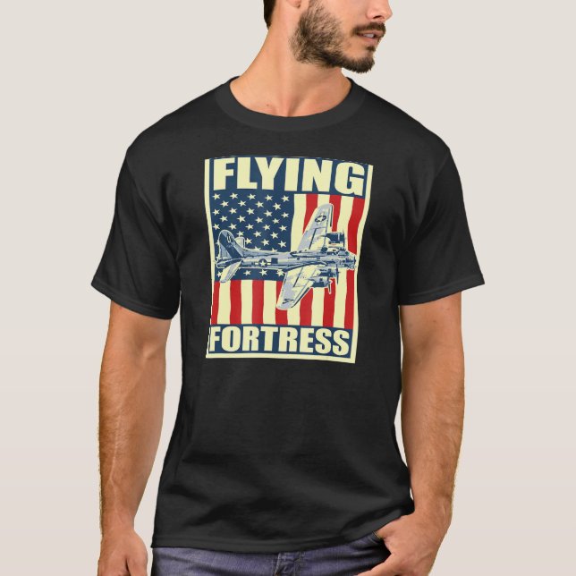 T-shirt B-17 Forteresse Volante Avion Usaf Avion Bomber (Devant)