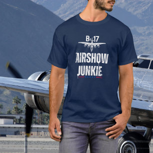 T-shirt B-17 Vintage Airplane show Junkie Aviation 2ÈME GU