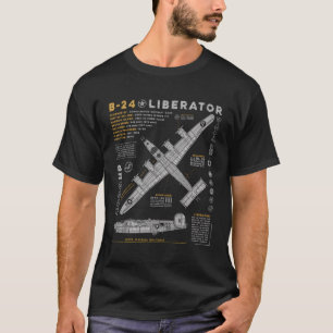 T-shirt B-24 Libérateur Aéronef consolidé B24 Bomber Vi