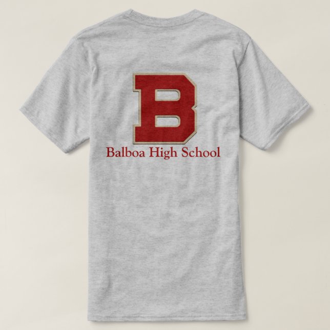 T-shirt "B" Balboa High School Style Felt (Design dos)