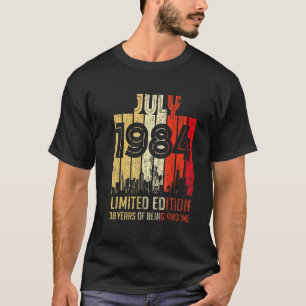 T-shirt {B] Birthday Vintage July 1984 Awesome Epic Legend