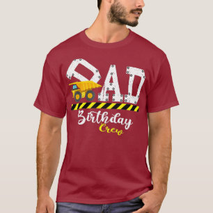 T-shirt B Day Party Papa Birthday Crew Construction Party